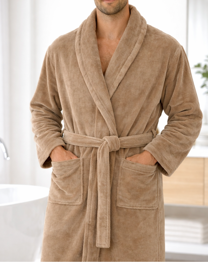 Peignoir Velours (H/F) – 100% Coton – 450g/m²